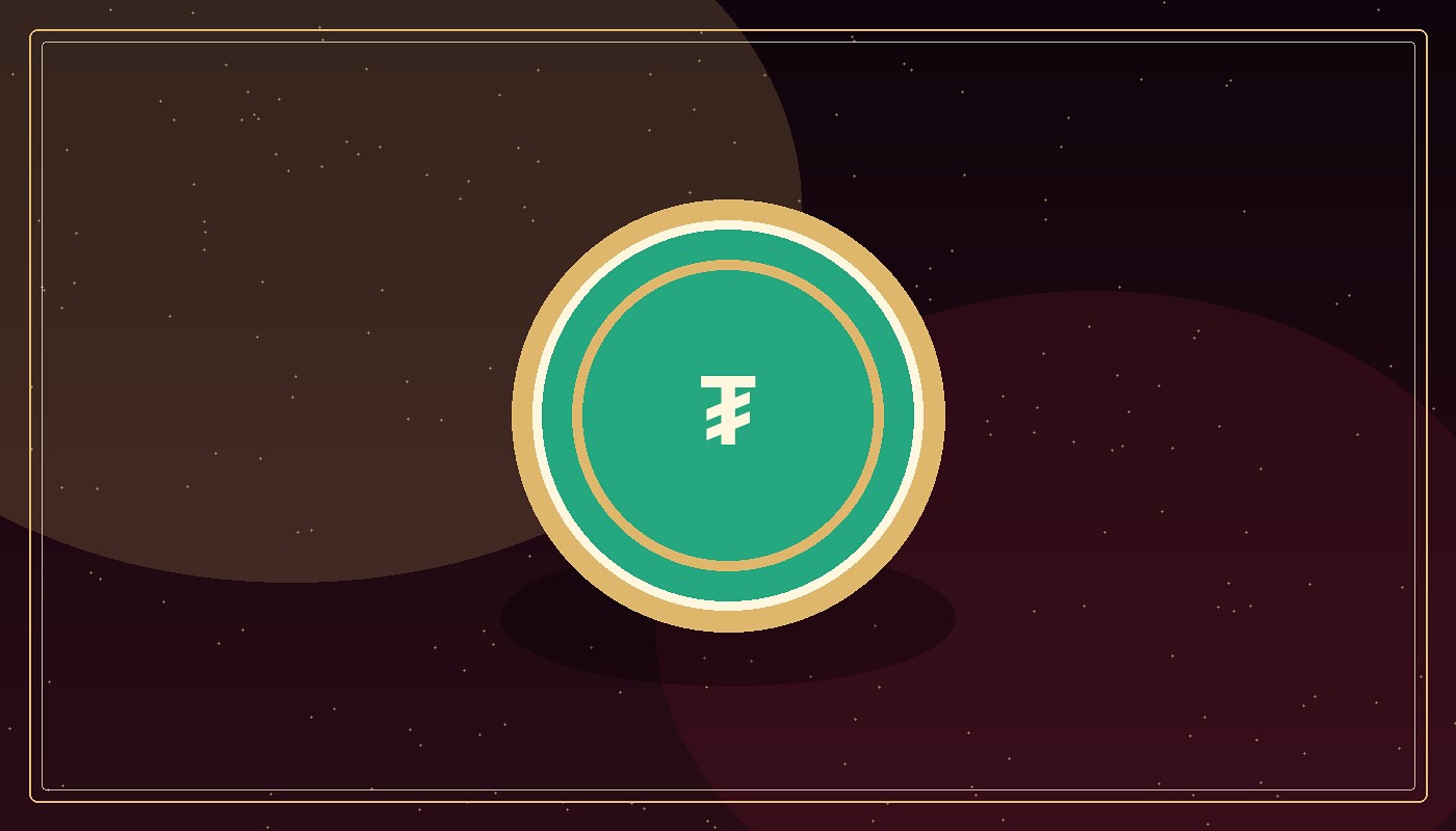Bright luxury room, flash USDT wallet